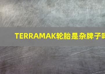 TERRAMAK轮胎是杂牌子吗