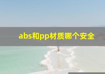 abs和pp材质哪个安全