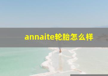 annaite轮胎怎么样