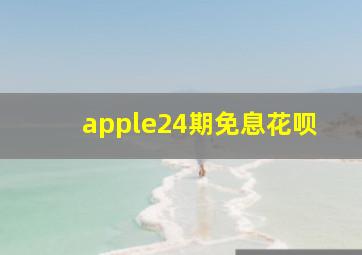 apple24期免息花呗