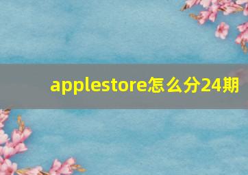 applestore怎么分24期