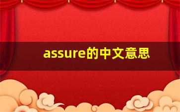 assure的中文意思