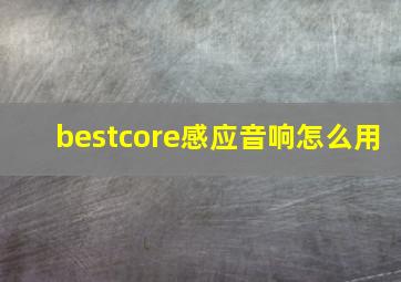 bestcore感应音响怎么用