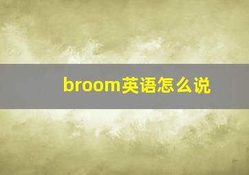 broom英语怎么说