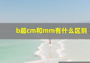 b超cm和mm有什么区别