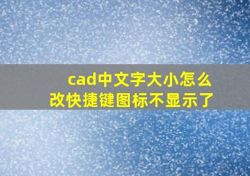 cad中文字大小怎么改快捷键图标不显示了