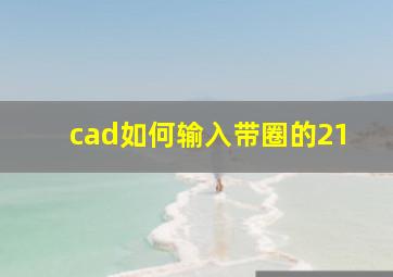 cad如何输入带圈的21