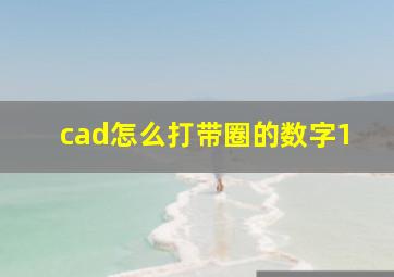 cad怎么打带圈的数字1