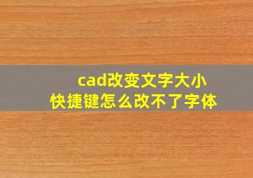 cad改变文字大小快捷键怎么改不了字体