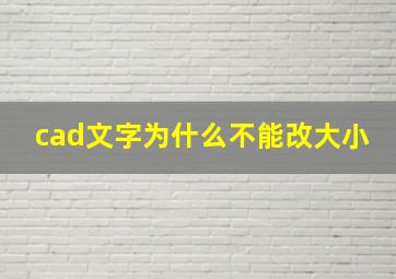 cad文字为什么不能改大小