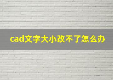 cad文字大小改不了怎么办