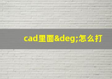 cad里面°怎么打