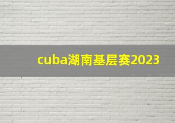 cuba湖南基层赛2023