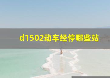 d1502动车经停哪些站