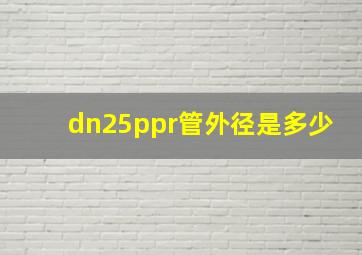 dn25ppr管外径是多少