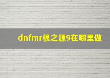 dnfmr根之源9在哪里做