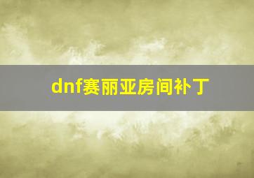 dnf赛丽亚房间补丁