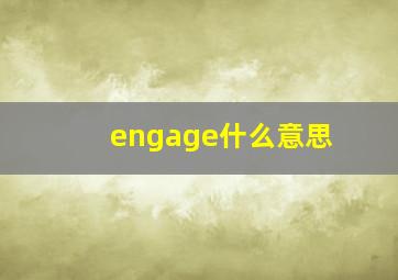 engage什么意思