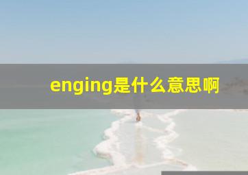 enging是什么意思啊