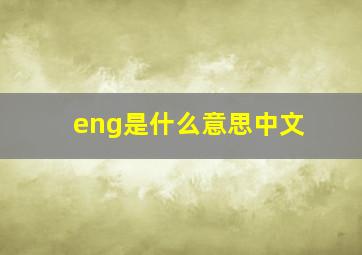 eng是什么意思中文