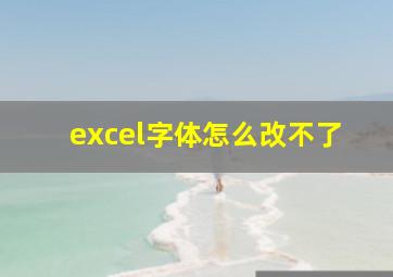 excel字体怎么改不了