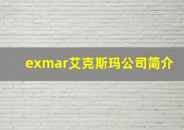 exmar艾克斯玛公司简介