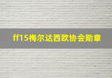 ff15梅尔达西欧协会勋章