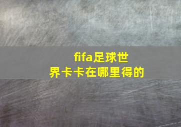 fifa足球世界卡卡在哪里得的