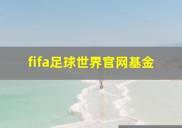 fifa足球世界官网基金