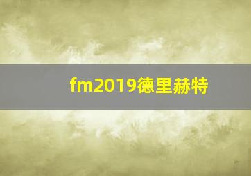 fm2019德里赫特