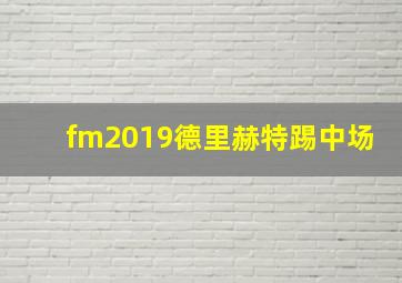 fm2019德里赫特踢中场