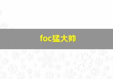 foc猛大帅