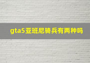 gta5亚班尼骑兵有两种吗