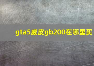 gta5威皮gb200在哪里买