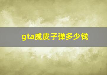 gta威皮子弹多少钱