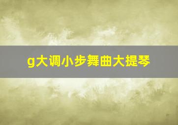 g大调小步舞曲大提琴