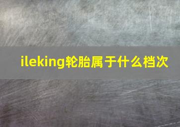 ileking轮胎属于什么档次