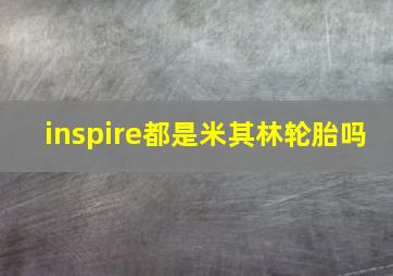 inspire都是米其林轮胎吗