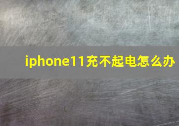 iphone11充不起电怎么办