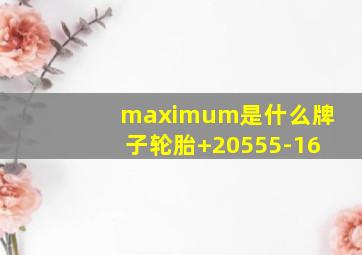 maximum是什么牌子轮胎+20555-16