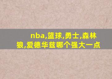 nba,篮球,勇士,森林狼,爱德华兹哪个强大一点