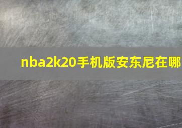 nba2k20手机版安东尼在哪