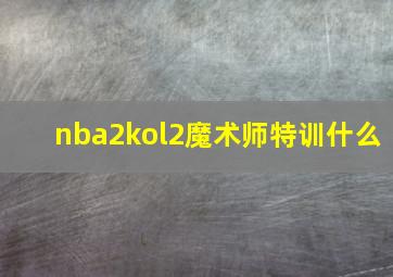 nba2kol2魔术师特训什么