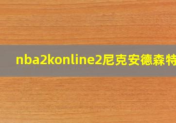 nba2konline2尼克安德森特训