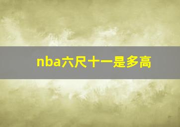 nba六尺十一是多高