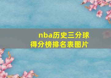 nba历史三分球得分榜排名表图片