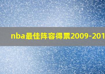 nba最佳阵容得票2009-201010