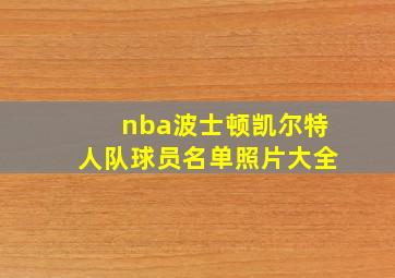 nba波士顿凯尔特人队球员名单照片大全