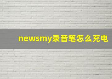 newsmy录音笔怎么充电