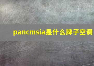 pancmsia是什么牌子空调